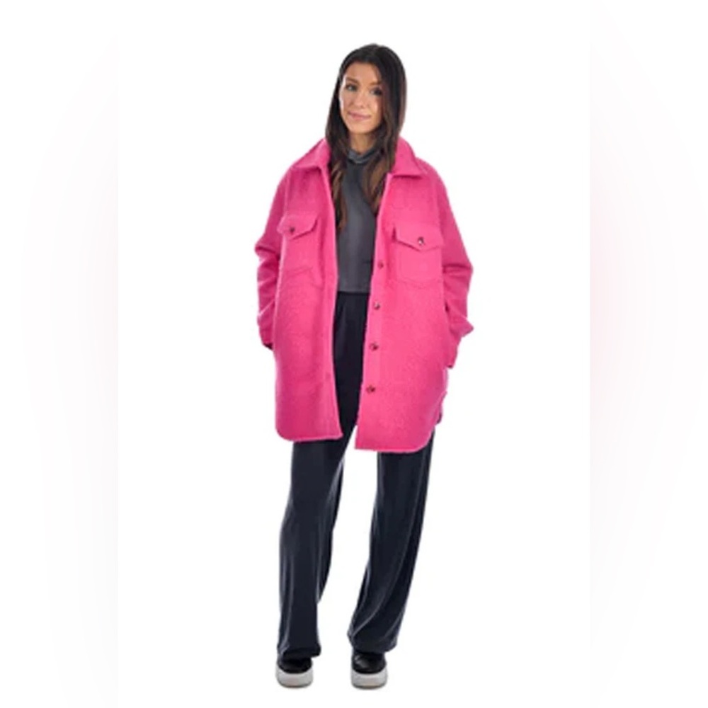 RD Style Pink Bouclé Jacket Coat - XSmall